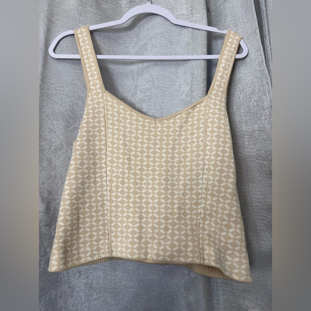 Abercrombie & Fitch Cream Geometric Camisole